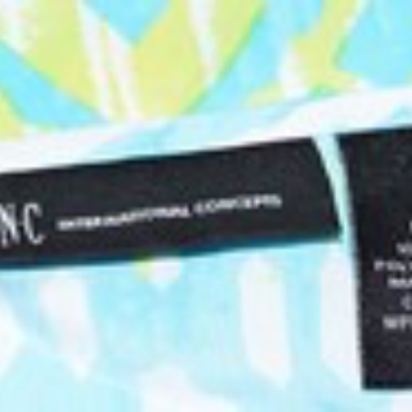 Inc Handkerchief Hem Tank Top Feather Arrow Print Sleeveless Blue Size 6 NWT - Picture 5 of 6